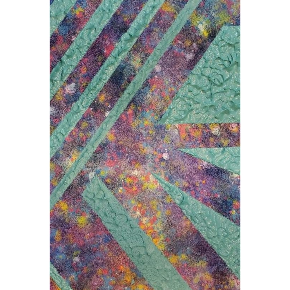 HANDCRAFTED Colorful Painting Abstract Artwork HANDPAINTED Textured Art Decor - Picture 13 of 16